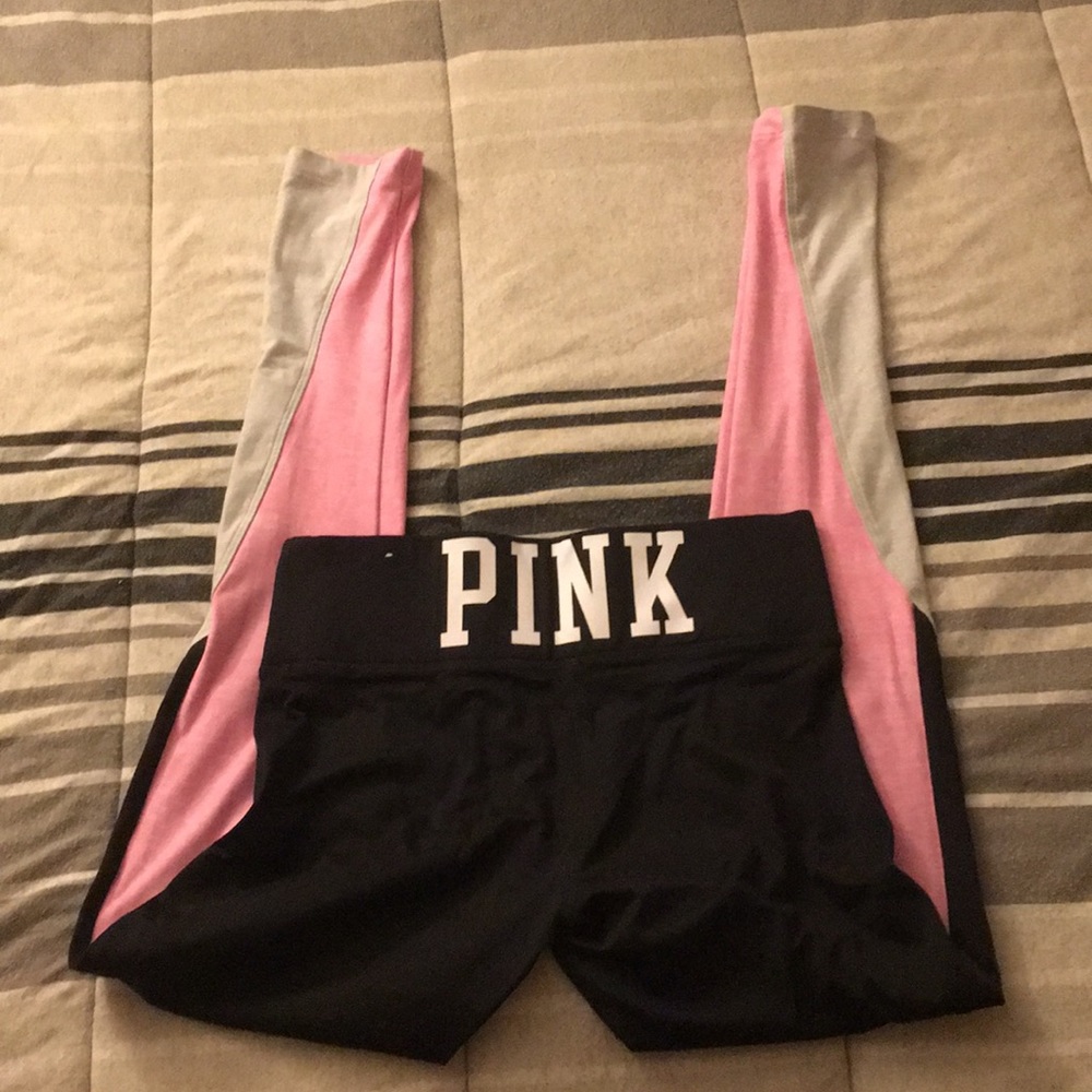 PINK color block leggings